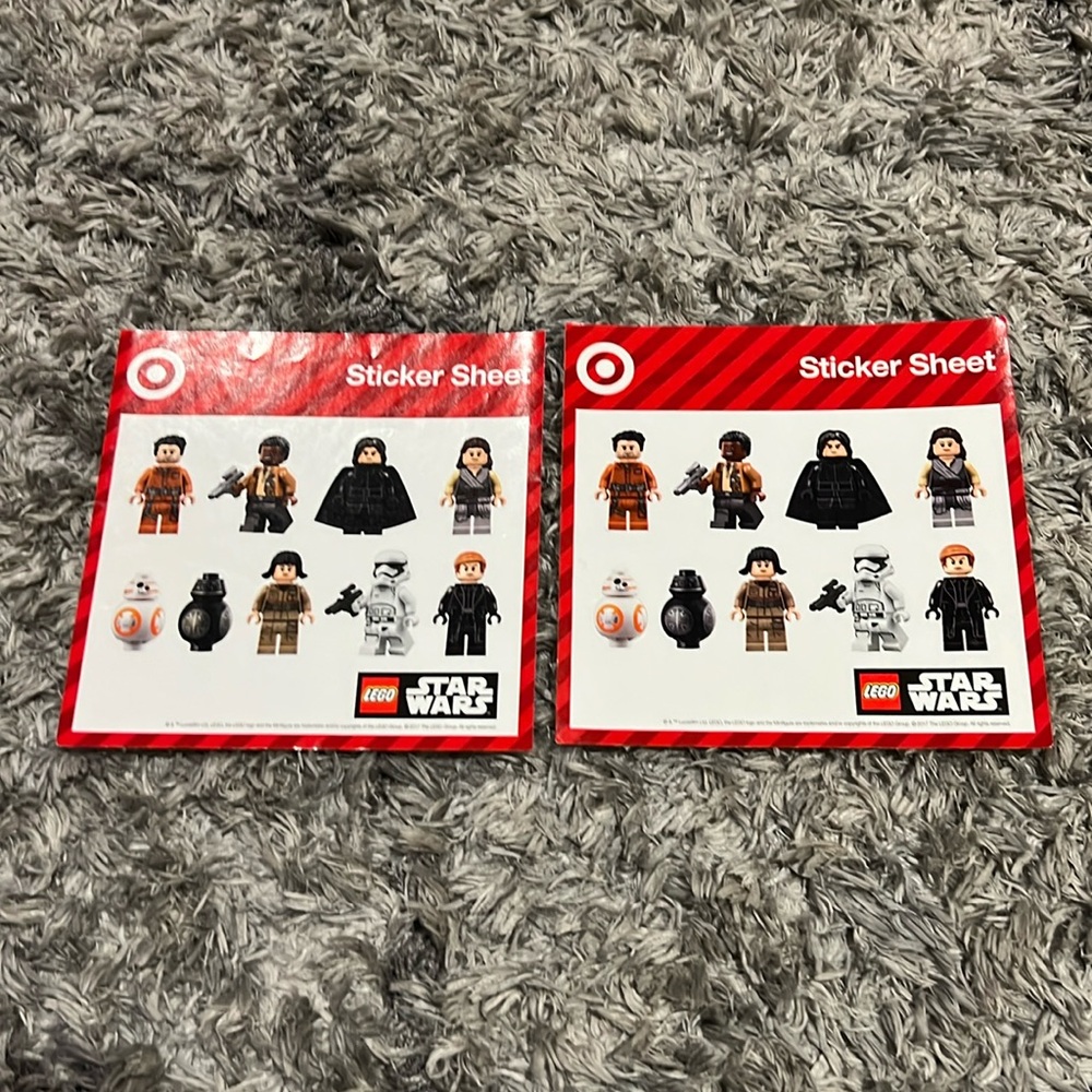 Lego Star Wars Sticker Sheet from Target RARE